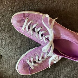 Converse Jack Purcell Purple Sparkly Sneakers Sz 10